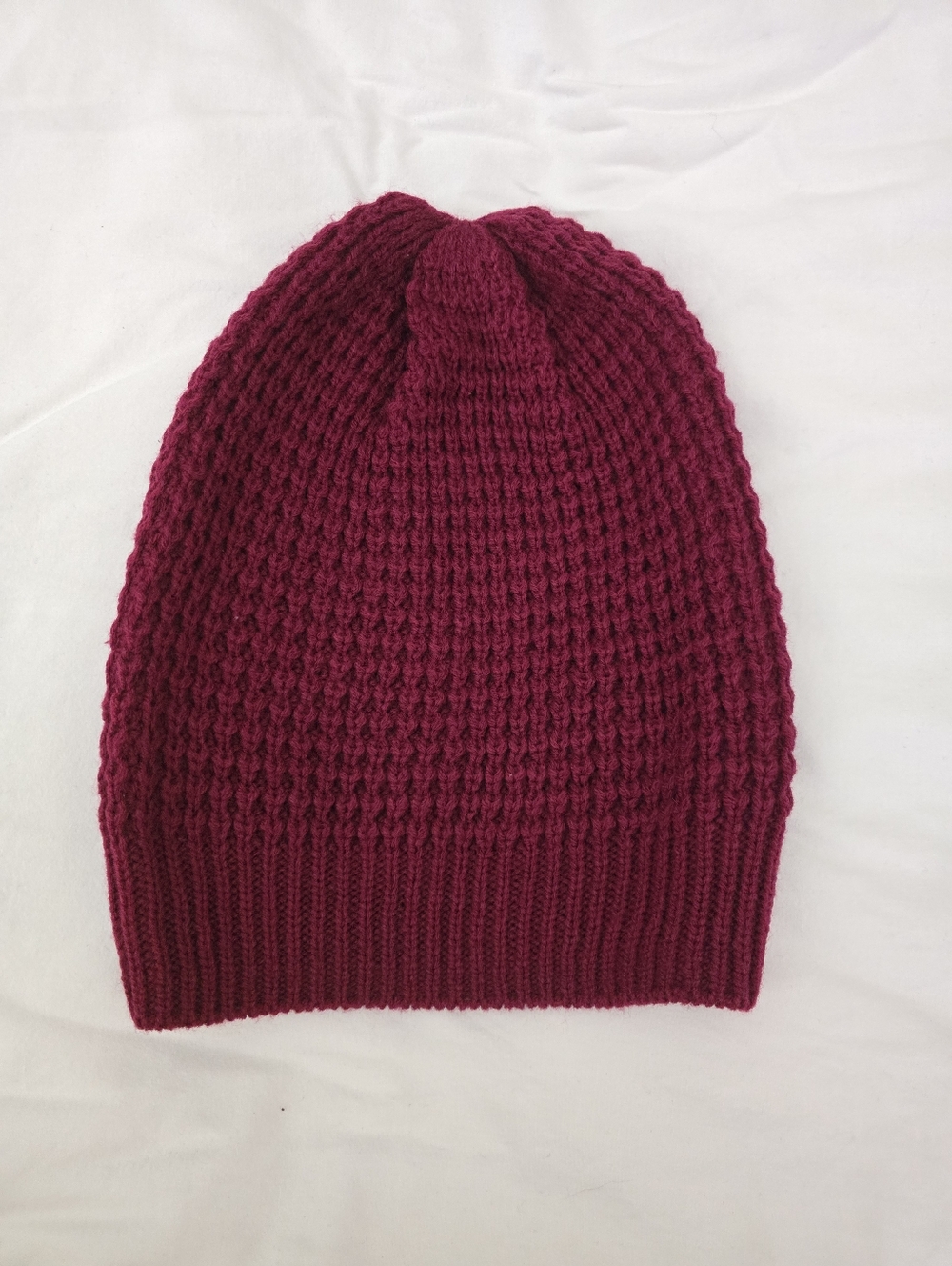 Knit Beanie Hat in Deep Wine One Size Fits Most